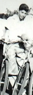 Freddie at a bicycle race