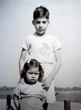 Farrokh with sister Kashmira in Bulsar