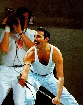 Freddie Mercury at Live Aid 1985