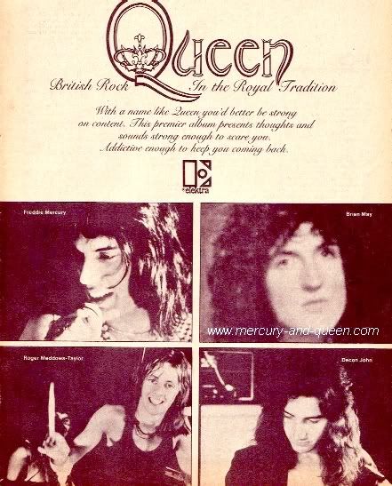 Promo for Queen's 1st album